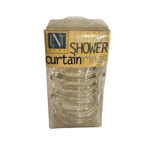 Twelve Clear Shower Curtain Rings By LNT Home
